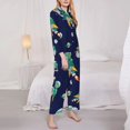thumbnail image 4 of Kll Astronaut Dinosaur And Space Print Women'S Long Sleeve Pajamas With Pants Sleepwear Loungewear 2 Set-Xx-Large, 4 of 9