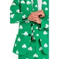thumbnail image 3 of The Blarney Bagpiper - Shinesty Diagonal Striped Clovers Suit  US Jacket 40, 3 of 5