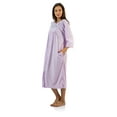 thumbnail image 2 of Casual Nights Women's Zipper Front Jacquard Fleece Long Robe Duster, 2 of 2