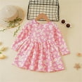 Toddler Girl Dresses Long Sleeve Print Casual Spring Fall Clothes Dress