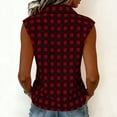 thumbnail image 5 of MaFYtyTPR Womens Casual Plaid Sleeveless Tops Fashion Button Down Shirt Summer Lapel Collar Blouse for Daily Wear Z-Gray XXXL, 5 of 5