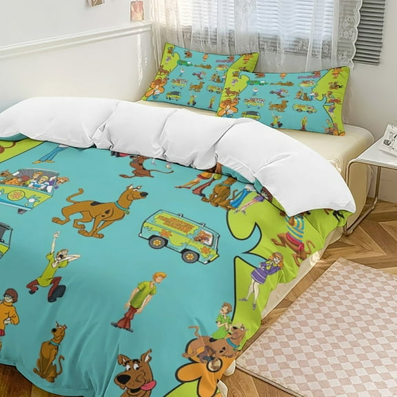 Scooby-doo Scooby 3-Piece Bedding Set Bed Sheets Duvet Cover Pillowcases Pillow Shams Quilts Covers Adult Kids