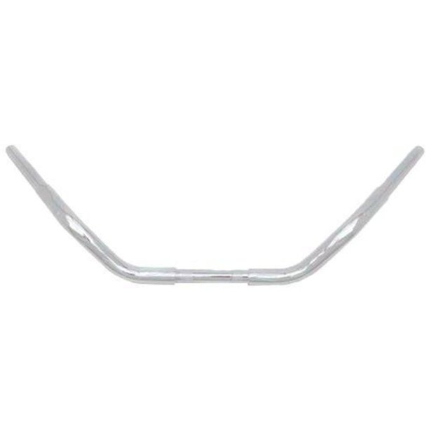 Flanders 65008535 1in. Beach/Knucklehead Custom Bend Handlebar Knurled and Dimpled Chrome