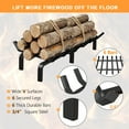 thumbnail image 6 of Amagabeli Fireplace Log Grate 24 inch Wide Heavy Duty Solid Steel Indoor Chimney Hearth 3/4 Bar Fire Grates for Outdoor Kindling Tools Pit Wrought Iron Wood Stove Firewood Burning Rack Holder Black, 6 of 9