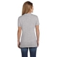 thumbnail image 2 of The Hanes Ladies 45 oz, 100% Ringspun Cotton nano-T V-Neck T-Shirt - LIGHT STEEL - M, 2 of 2
