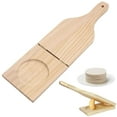 thumbnail image 1 of Dumpling Wrapper Press, Rice Dumpling Wrapper, Household Potato Dough Mold, Wooden Kitchen Grinder Potato and Banana Masher Dumpling Multi Functional Kitchen Tool, 1 of 5