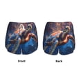 thumbnail image 3 of Hirioo Night Sky Turtle for Women's Double Layer Athletic Shorts High-Performance Gym Shorts with Inner Pocket, Elastic Waistband-Medium, 3 of 7