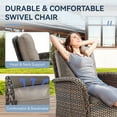 thumbnail image 5 of Bellefurn 5 Pieces Outdoor Patio Furniture Sets with Swivel Rocker Chairs Glider Loveseat and Rattan Coffee Table,Wicker Outdoor Conversation Sets for Porch Deck Backyard Poolside, 5 of 12