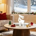 thumbnail image 5 of Christmas Reindeer Figurines, Chritmas Small White Deer Statues,Decorative Resting Lucky Wooden Deer Rustic Sculptures for Indoor Home Decor Mantle Cabinet Desktop Office, 5 of 6