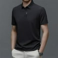 thumbnail image 3 of Men's Ice Silk Cuffs and Chest Dual Graphic Polo Short Sleeve, 3 of 6