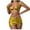 Gold, variant on Swiftwear Womens Two-Piece Bikini Swimsuit Set with Adjustable Triangle Top and Ruched High-Waisted Skirt Gold XL
