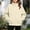 Beige, variant on Fesfesfes Girls Full Zip Stand Collar Fleece Jacket with Pockets and Thumbholes, Casual Solid Color Top for Kids School Daily Wear Ages 5-15 Years