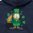 thumbnail image 2 of Garfield Rainbow Shamrocks - Men's Pullover Hooded Fleece Sweatshirt, 2 of 4