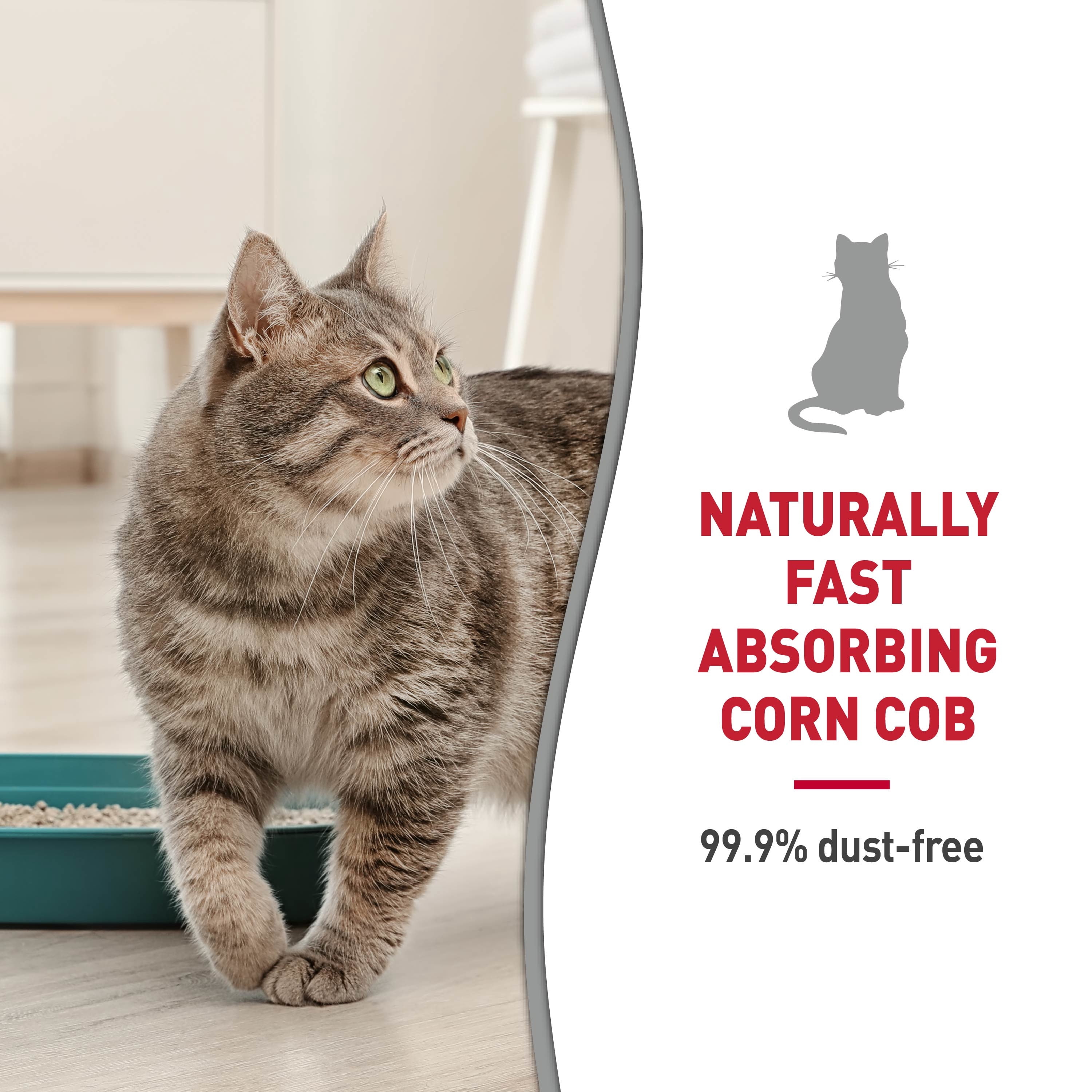 Nature's Miracle Premium Clumping Corn Cob Cat Litter, Bio-Enzymatic Formula, 18 lb
