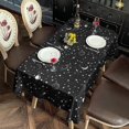 thumbnail image 2 of Black Star Planet Moon Pattern Rectangle Tablecloth 60"x102",Waterproof Polyester Rectangle Table Cloth, Wipeable Spillproof Polyester Tablecloth for Dining, Camping, Indoor and Outdoor, 2 of 6