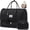 Black, variant on LOVEVOOK Convertible Garment Bag for Women with Shoe Pouch, Carry On Travel Duffel Bag with Toiletry Bag, 2 in 1 Hanging Suitcase Suit Bag, Waterproof Weekender Bag for Business Trip, Wedding, Black