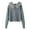 Gray, variant on Uaswgudfs Women's Double Zip Front Cardigan with Faux Fur Collar, Long Sleeve Solid Color Knit Sweater, Nylon Spandex Top for Fall, Winter & Daily Outfits