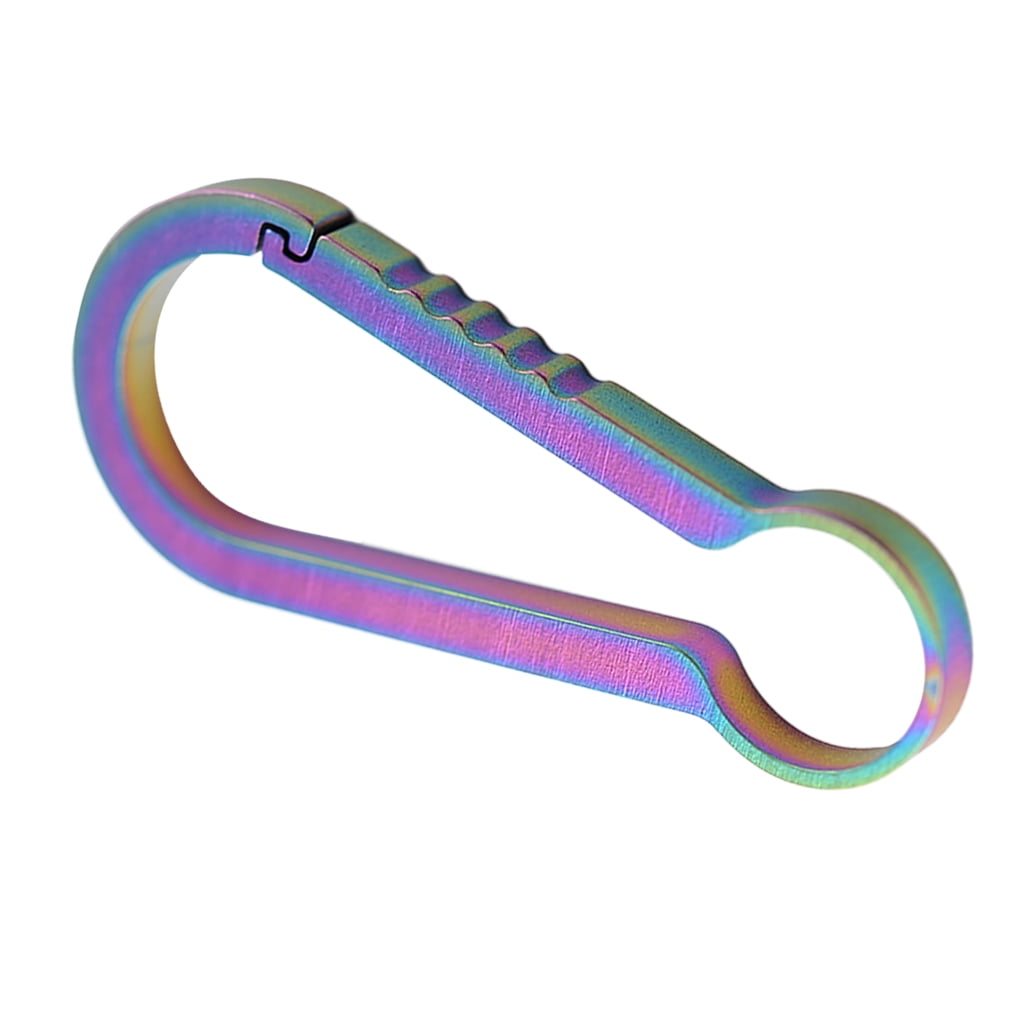 Titanium Alloy Outdoor Camping Carabiner Keychain Hanging Buckle Hook Snap W2E0 