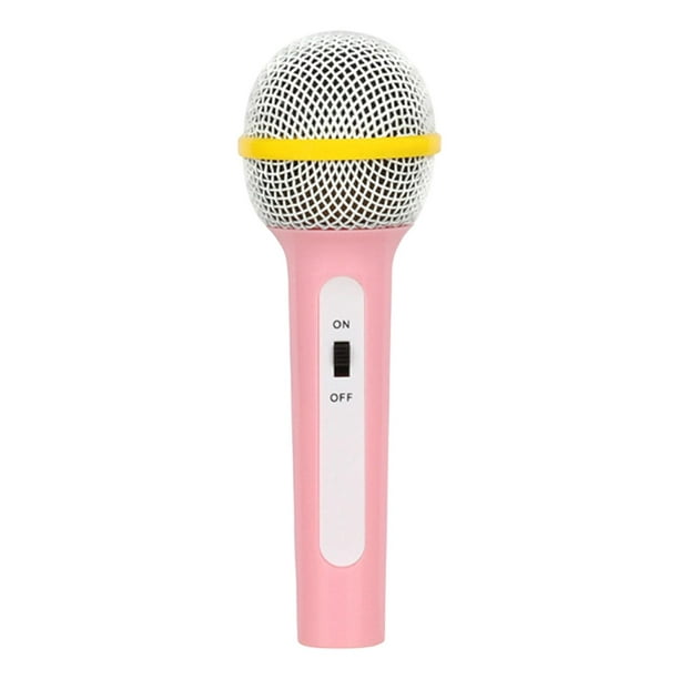 Micrófono de juguete de simulación para cantar, modelo robusto de simulación, recuerdo de fiesta, escenario Rosa