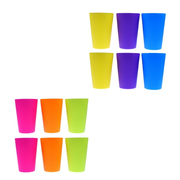 EeaseMX 12 vasos de plástico para jugo, vasos gruesos para fiestas, vasos para beber, suministros para fiestas, vasos apilados
