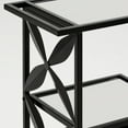thumbnail image 5 of Weston Home Shasta Black Finish Mirrored Bar Cart with Shelf, 5 of 8