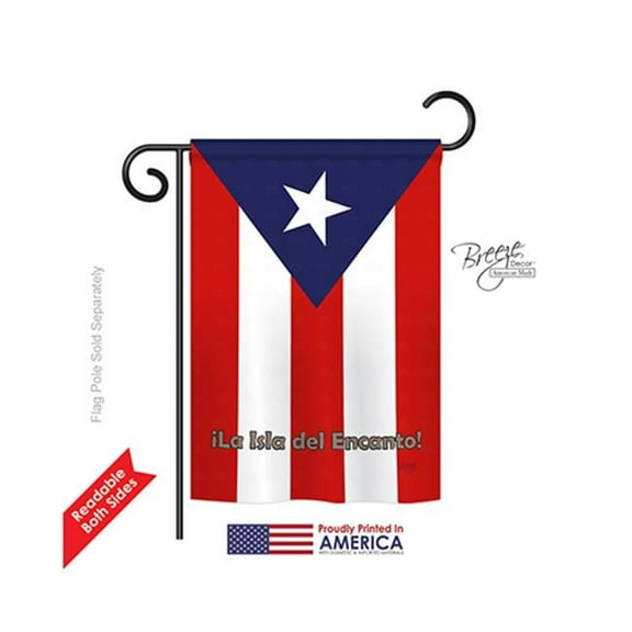 Breeze Decor 58049 Puerto Rico 2-Sided Impression Garden Flag - 13 x 18.5 in.