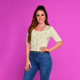 thumbnail image 2 of 042-80 Conjunto blusa y sweater dama de punto casual con bordado floral Cklass 042-80, 2 of 2