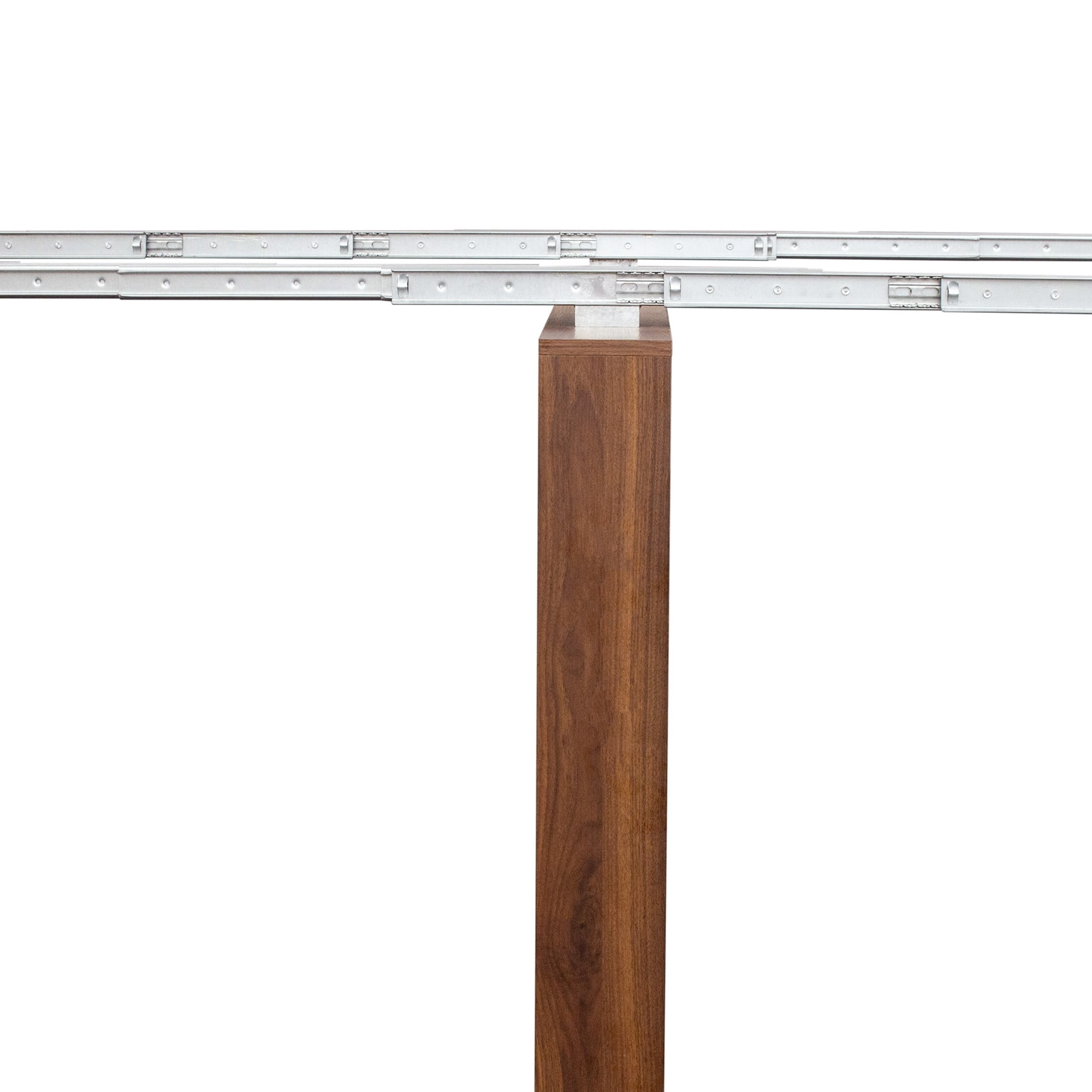 Noble House Kirk 118.1" Extendable Console Dining Table, MDF and Chipboard, Modern Space-Saving Leaf System, Walnut