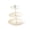 Beige w Argent Ours, variante sur lingqin un Présentoir à Cupcakes à Trois Niveaux en Forme de Lotus. Parfait pour les Fêtes et les restaurants. Beige avec Ours Doré
