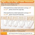 thumbnail image 6 of 24 Pieces Clear Tablecloth Clips, Heavy Duty Plastic Table Cover Clamps, Windproof Transparent Holders for Indoor Outdoor Party, Wedding, Picnic, Camping (24, Large), 6 of 9