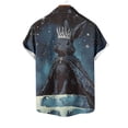 thumbnail image 5 of Blusa y camisa de manga corta con cuello vuelto para hombre, blusa informal de moda con cuello vuelto, blusa estampada de manga corta con botones, blusa de poliéster para hombre, 5 of 5