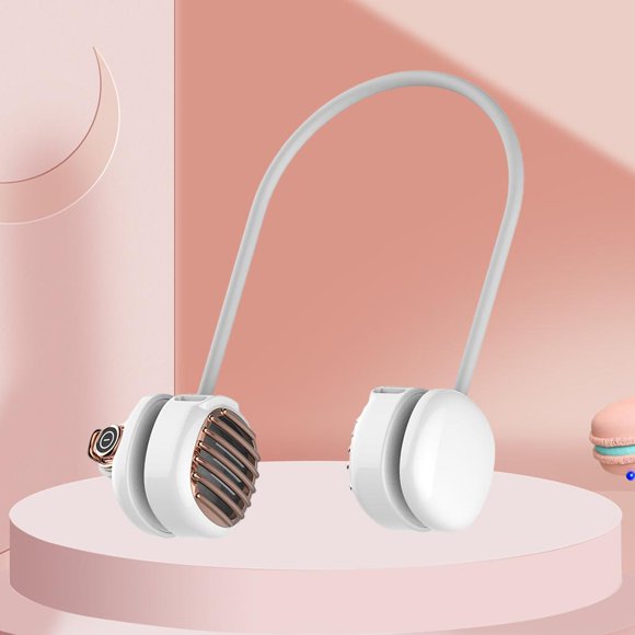 Batería recargable por USB de 1800 mAh, cuello colgante Ventidor perezoso de carga Ventidor eléctrico portátil de 4 velocidades o Colco Ventilador colgante de cuello