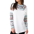 thumbnail image 3 of DYMADE Women Printed Hooded Panel Long Sleeve Casual T-shirt, 3 of 4