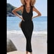 thumbnail image 5 of Traje de Baño de Crochet para Mujer, de , Sin Mangas, para Playa, de Verano Negro L, 5 of 9