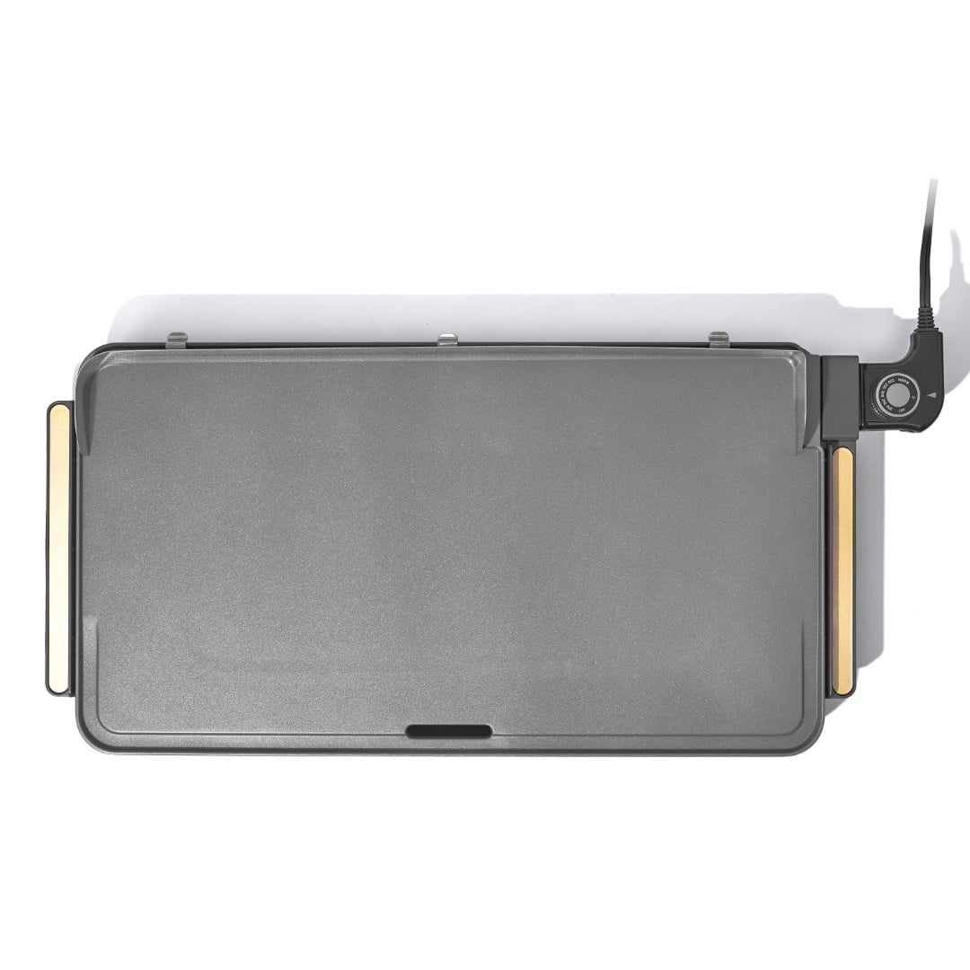 Beautiful XL Electric Griddle 12" x 22", Non-stick, Oyster Grey by Drew Barrymore