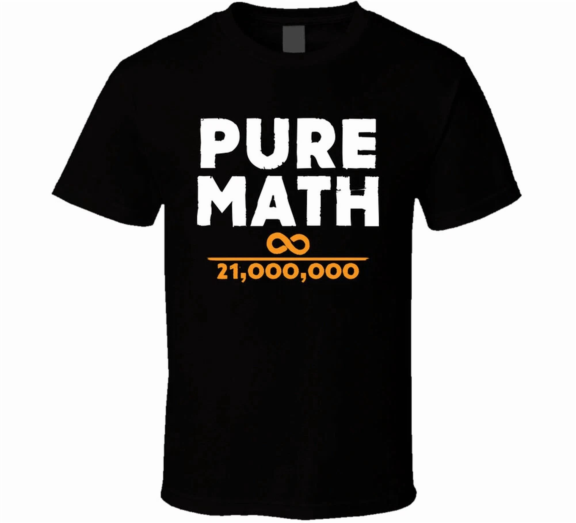 Pure Math 21 Million Bitcoin Cryptocurrency Blockchain Finance Unisex T-Shirt, up to size 5XL