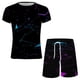 thumbnail image 4 of Camisas de verano Kakina CMSX para hombre, liquidación, conjunto de 2 piezas de camiseta informal de manga corta y pantalones cortos deportivos ajustados., 4 of 5
