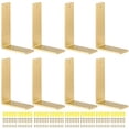 thumbnail image 2 of SEUNMUK Heavy Duty L Shape Wall Brackets - 8 Pack, 6 x 4 Inch, Rustic Gold Finish with Screws, 2 of 4