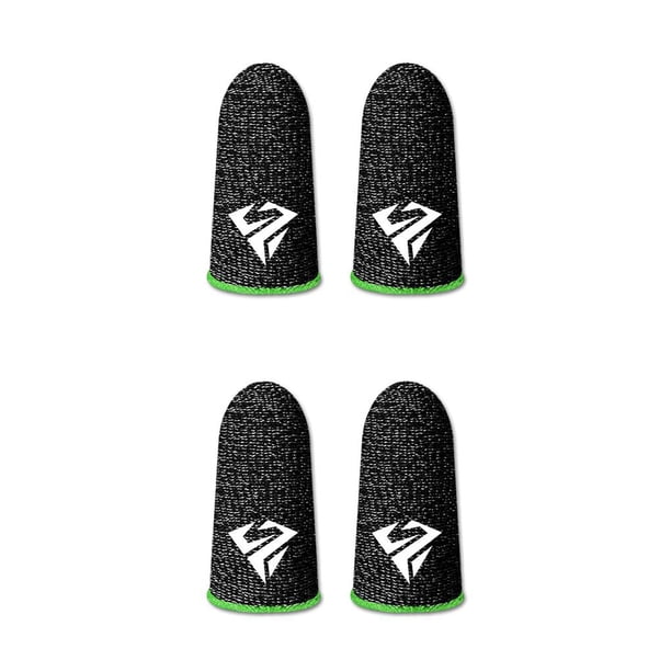 Methold 10 piezas Gaming Fingertip mangas antideslizante pantalla táctil guantes 24Pin transpirable Anti-huella digital cubiertas verde tipo 2 Verde Tipo 2 2piezas