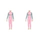 thumbnail image 4 of Soidarity Trajes de neopreno Traje de buceo Secado rápido Mangas largas y pantalones Anti-medusas para Snorkel Surf Aplicable a todas las rosa L 2piezas, 4 of 6