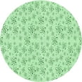 thumbnail image 1 of Ahgly Company Machine Washable Indoor Round Transitional Mint Green Area Rugs, 3' Round, 1 of 7