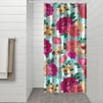 thumbnail image 3 of Waterproof Pioneer Shower Curtain 36x72 Inch Polyester Unique Colorful Floral Shower Curtain for Bathroom Hotel Home Decor with 7 Plastic Hooks, 3 of 5