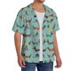 thumbnail image 2 of Balery Dachshund Dog Puppy Camisa Casual de Manga Corta con Botones para Hombre, Texturizada, Estilo Cubano, para Playa, Verano-Large, 2 of 5