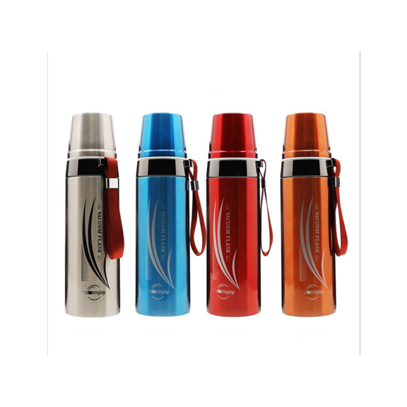 Stainless Steel Vacuum Flask Double Wall Insulated Bullet flask 650ML Water bottle(Red)