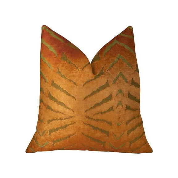 Tangerine Bliss Orange Handmade Luxury Pillow, 20 x 30 in. Queen