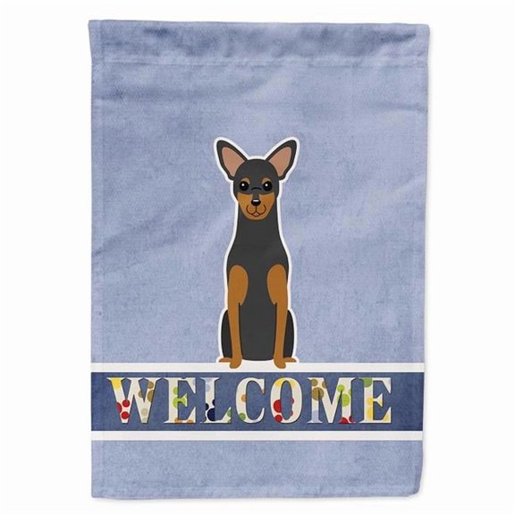 Caroline's Treasures BB5609CHF Manchester Terrier Welcome Flag Canvas House Size , Large, multicolor