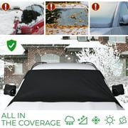 AutoTech Park Custom-fit Snow Cover Compatible with 2010-2023 Chevrolet Spark Hatchback, Windshield Cover  with Rear Mirror Cover