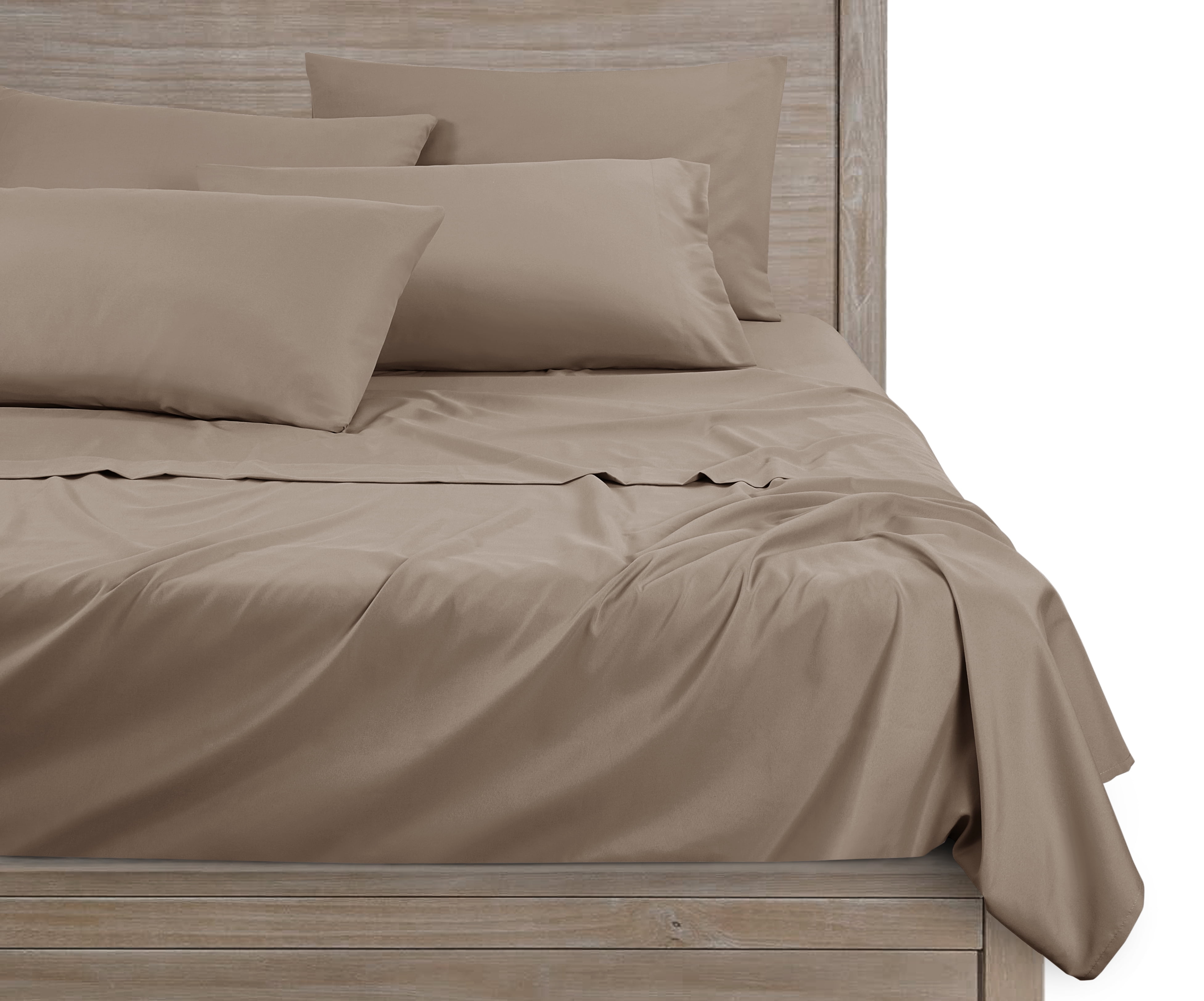 Mainstays Copper-Infused Cooling Microfiber Bed Sheet Set - Soft Silver - Queen Each