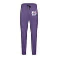 thumbnail image 4 of Muscularfit Men Sweatpants Baggy Funny Purple Graphic Streetwear Joggers Slim Straight Loose Ankle Japanese Pants,XL, 4 of 4