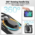 thumbnail image 5 of XYX Case for iPad Mini 7 A17 Pro 2024/Mini 6 2021 8.3 Inch 7th/6th Gen with Rotating Stand, Shoulder Strap, 2in1 Shockproof Cover, Transparent, 5 of 7